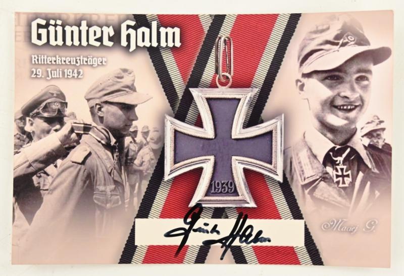 Signature of Wehrmacht Heer KC Recipient 'Günter Halm'