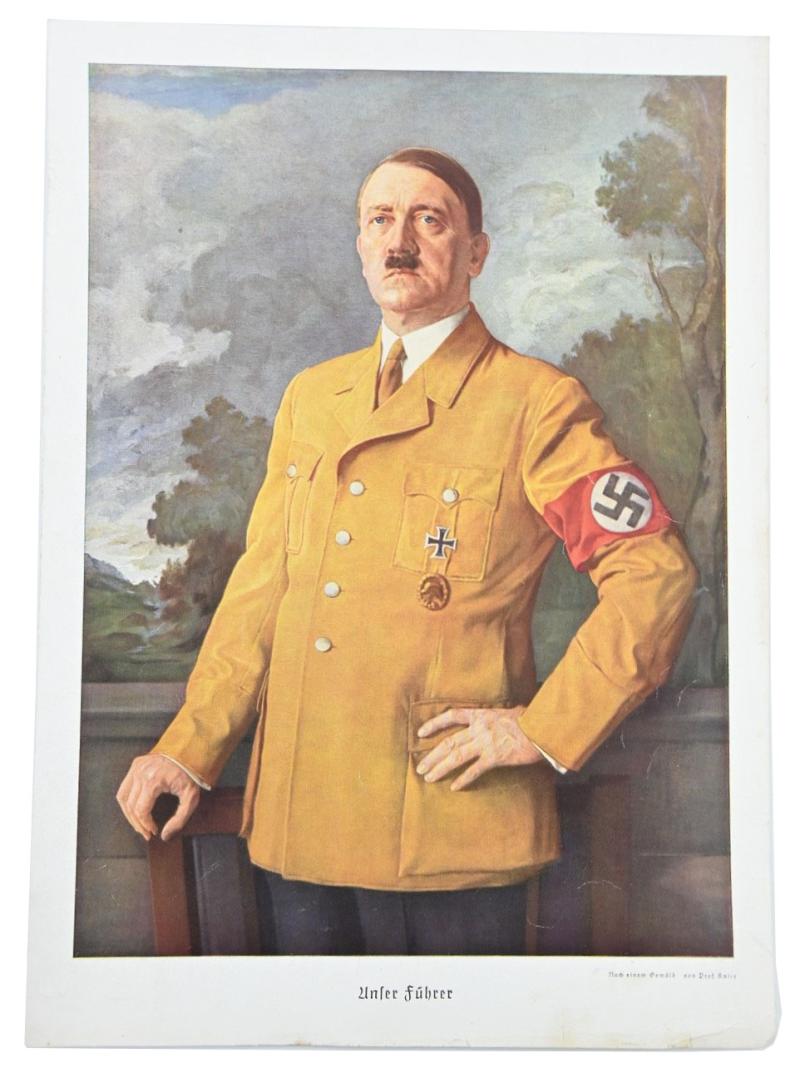 German Third Reich Period Adolf Hitler Poster