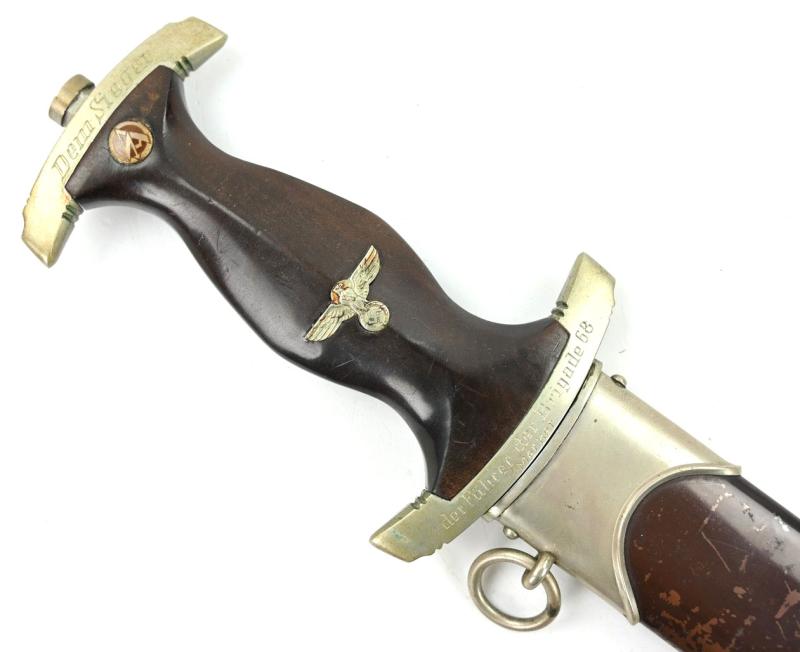 German Engraved SA M-1933 Officer's Dagger 'F. Herder A.S. Solingen'