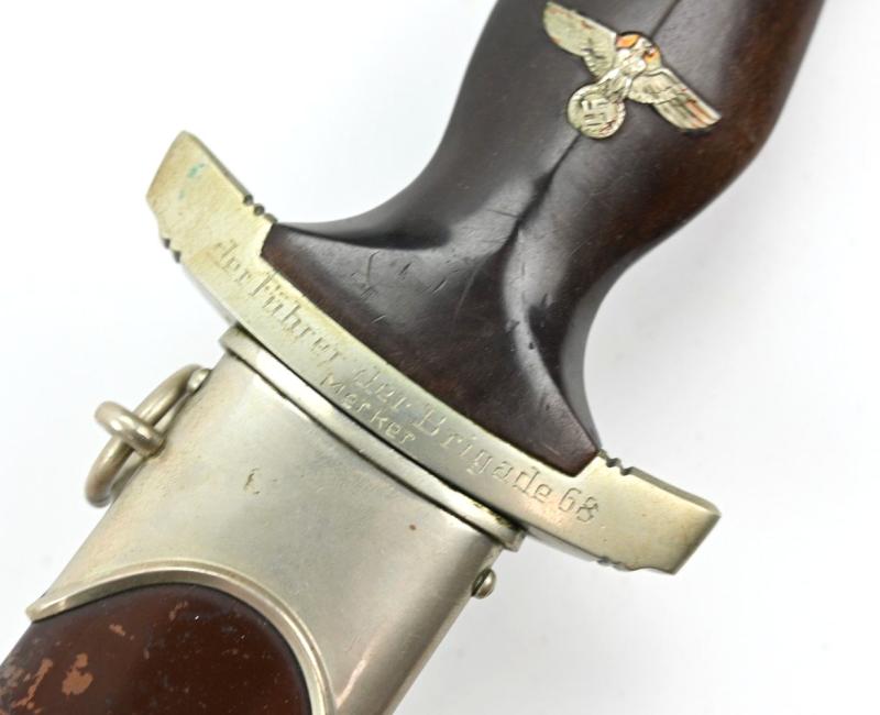 German Engraved SA M-1933 Officer's Dagger 'F. Herder A.S. Solingen'
