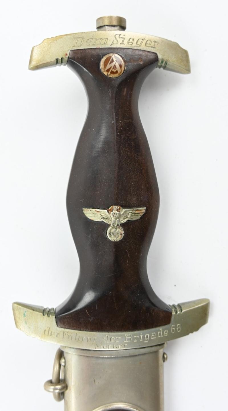 German Engraved SA M-1933 Officer's Dagger 'F. Herder A.S. Solingen'