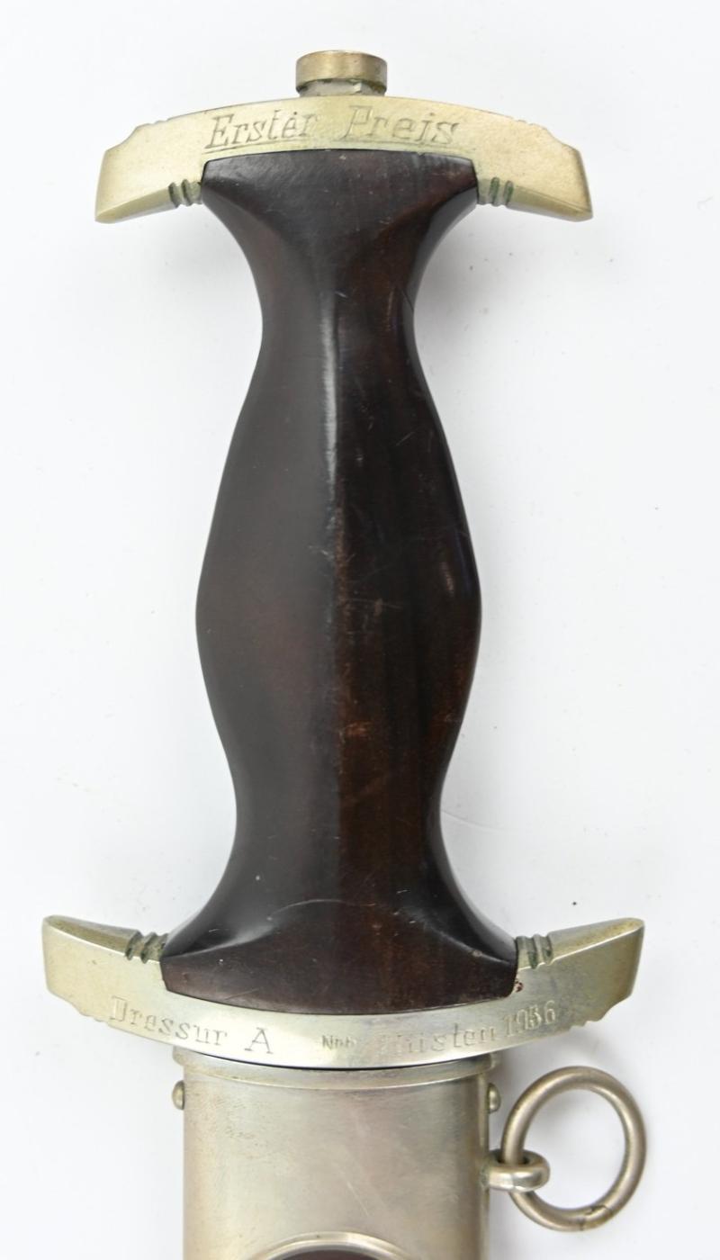 German Engraved SA M-1933 Officer's Dagger 'F. Herder A.S. Solingen'