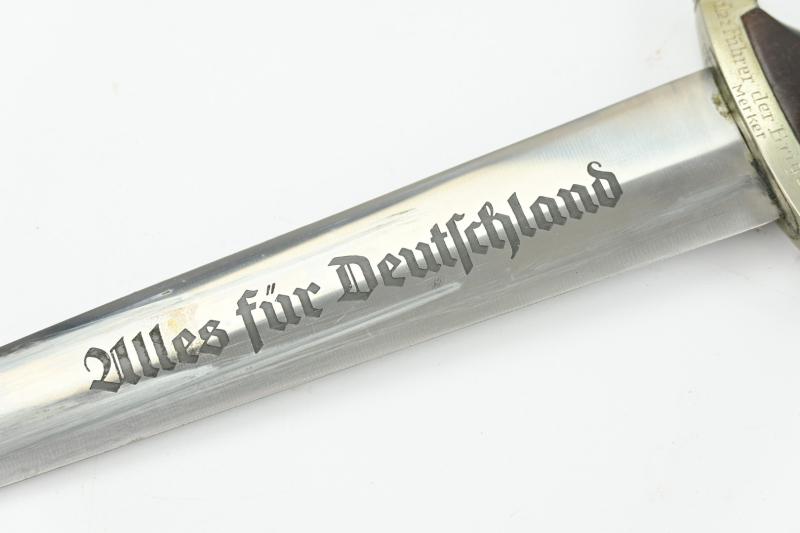 German Engraved SA M-1933 Officer's Dagger 'F. Herder A.S. Solingen'