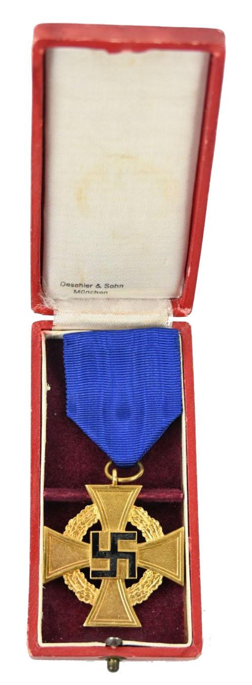 German 40 Years Faithful Service Medal in box