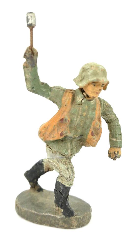 German Elastolin Toy Figure 'Grenade Trower'