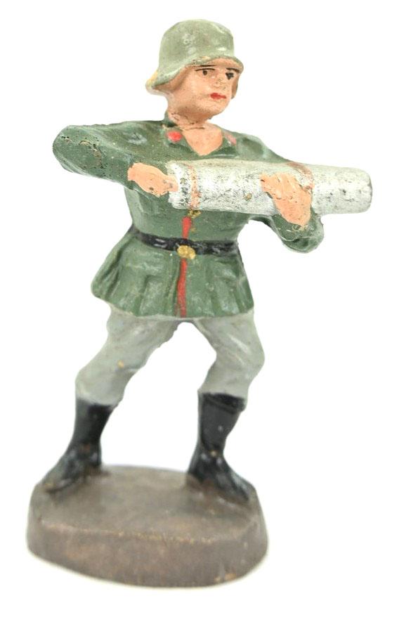 German Elastolin Toy Figure 'Flak Helfer'