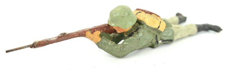 German Elastolin Toy figure 'Laying Infantry Man'