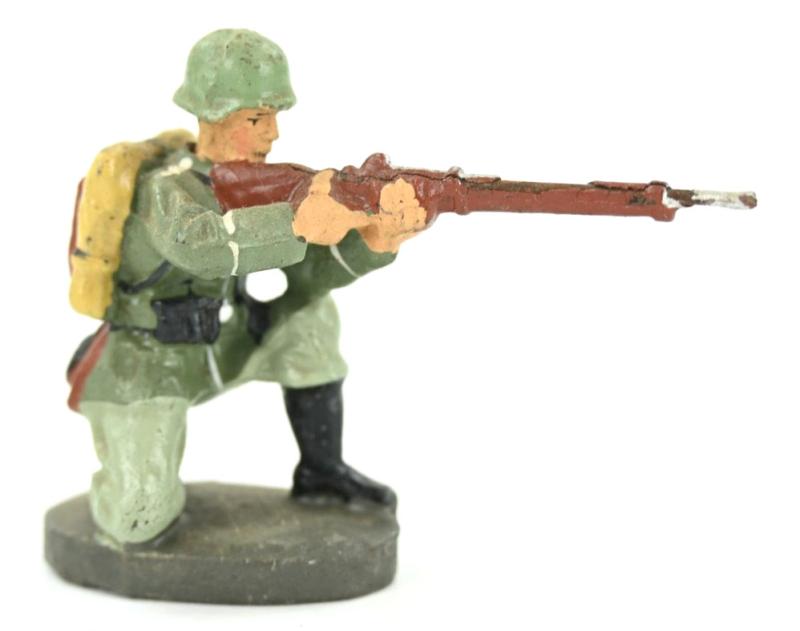 German Elastolin Toy Figure 'Shooting Soldier'