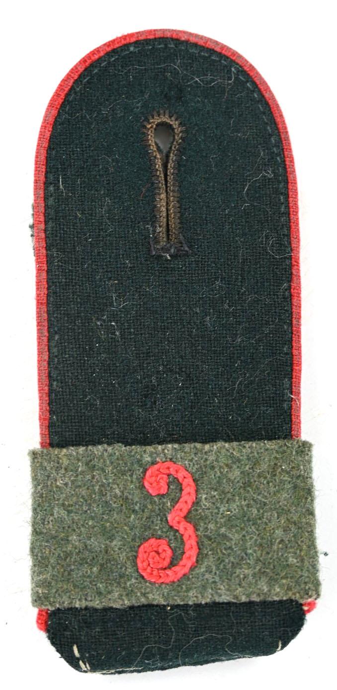German WH EM Single Shoulderboard Artillery Rgt. 3