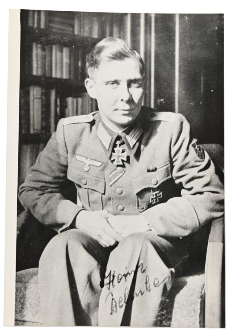 SIgnature of Wehrmacht Heer KC Recipient 'Heinz Behnke'