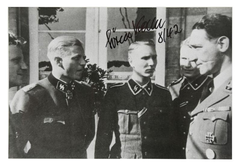 Signature of Waffen-SS KC Recipient 'Søren Kam'