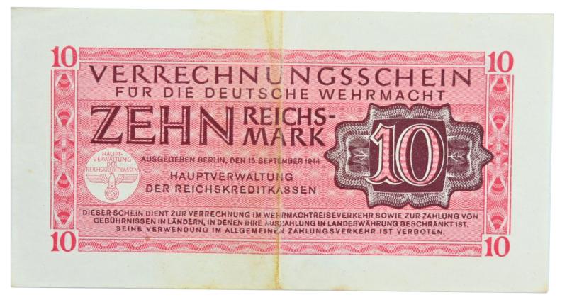 German Wehrmacht Banknote 10RM