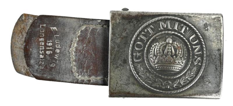 German WW1 Beltbuckle with Tab 1916