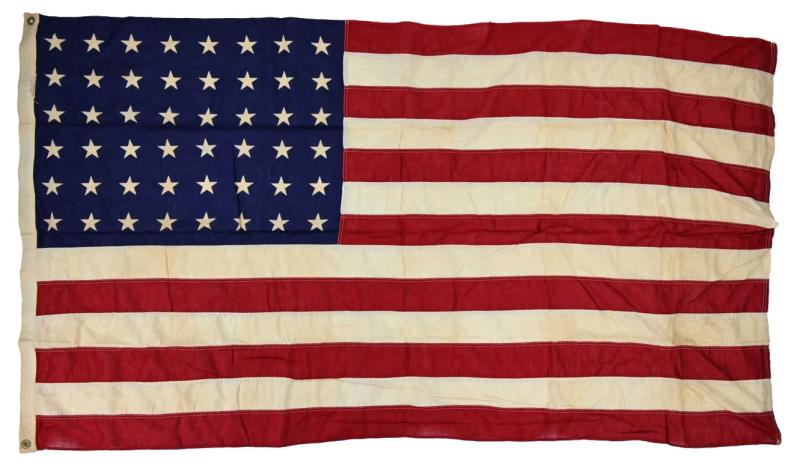 US WW2 48 Star Stars and Stripes Flag 'Valley Forge'