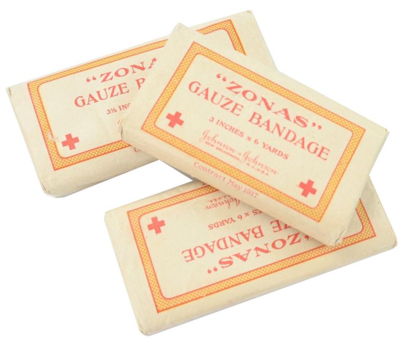 US WW1 First Aid Gauze bandage 'Zonas'