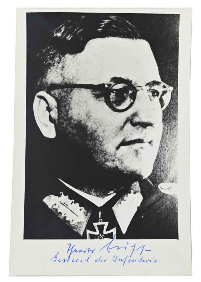 Signature of Wehrmacht Heer KC Recipient 'Theodor Busse'