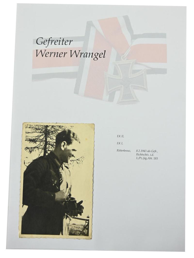 German WH Picture of Knight's Cross Recipient Werner Wrangel