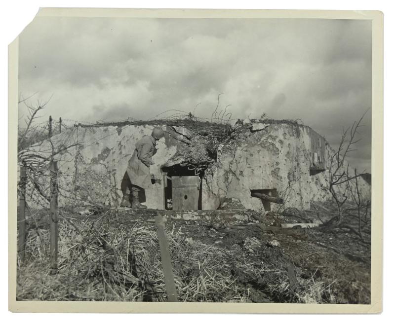 US WW2 Press Photo 'Bunker Maginot Line'