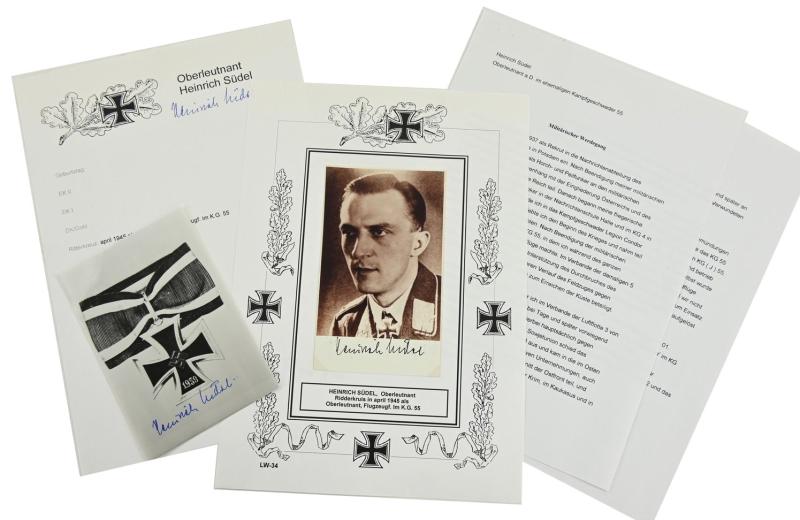 Signature of Luftwaffe KC Recipient 'Heinrich Südel'