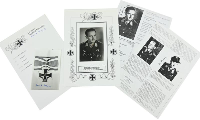 Signature of Luftwaffe KC Recipient 'Heinrich Meyering'