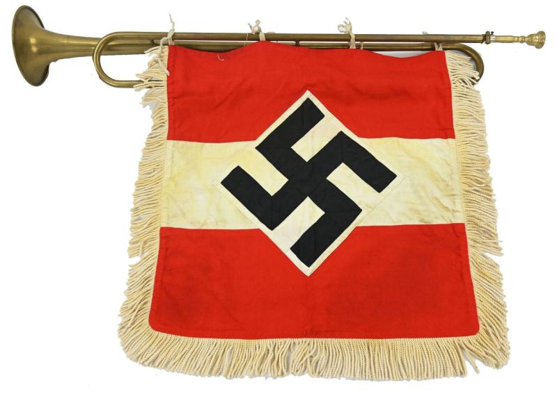 German Hitler Youth Trumpet & Fahne