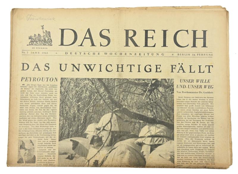 German Newspaper “Das Reich” 14 February 1943