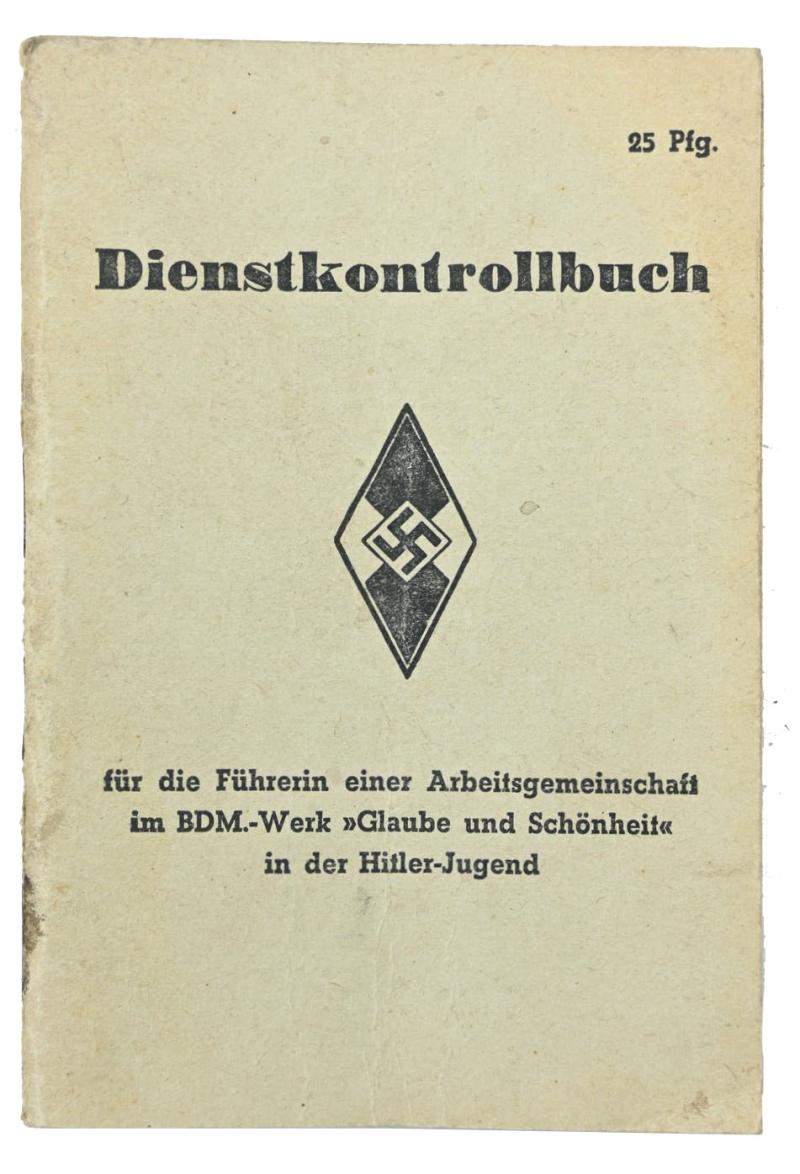 German Hitler Youth Service Controle Book