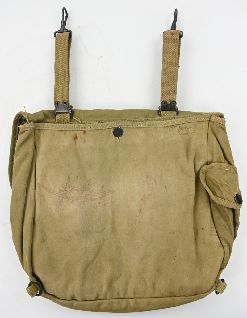 USAAF WW2 Named Musset Bag and Armband '43rd Ferrying Squadron'