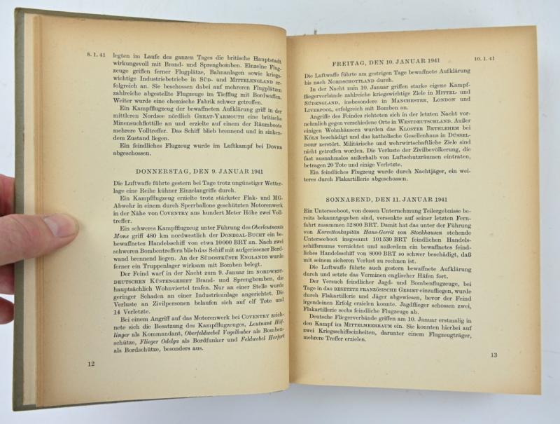 German WH Book 'Die Berichte des Oberkommandos der Wehrmacht 1941