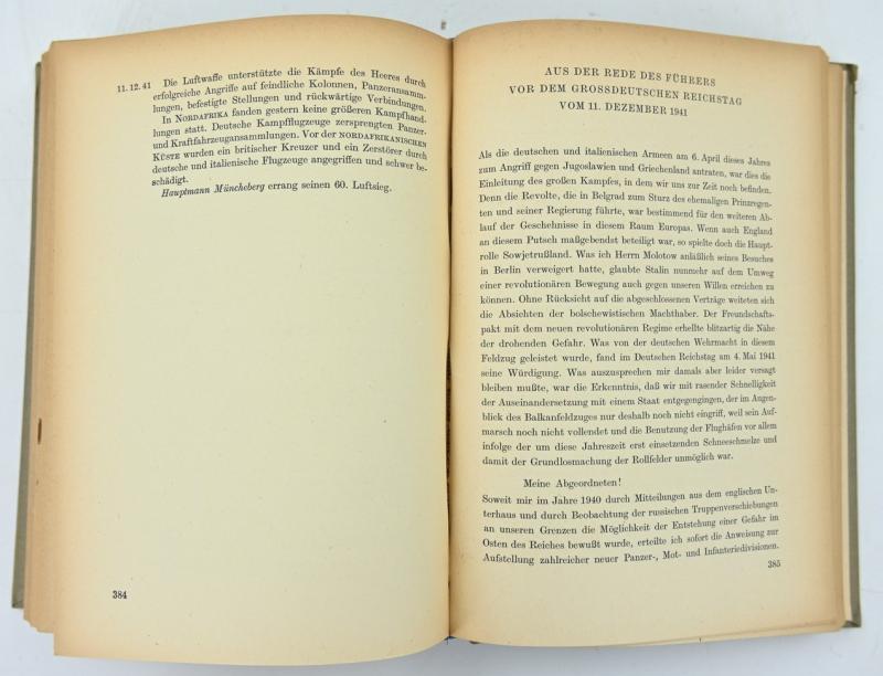 German WH Book 'Die Berichte des Oberkommandos der Wehrmacht 1941