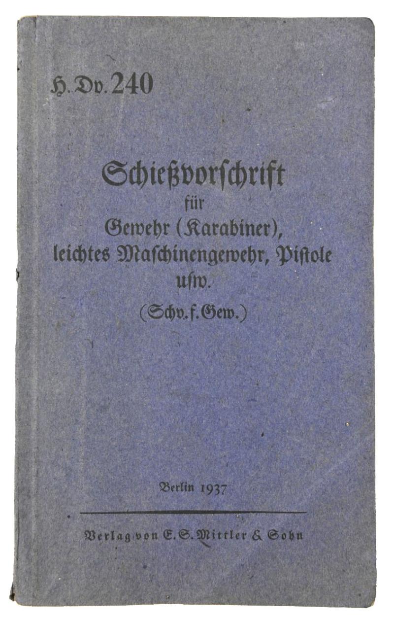 German WH Shooting Manual LMG 1937