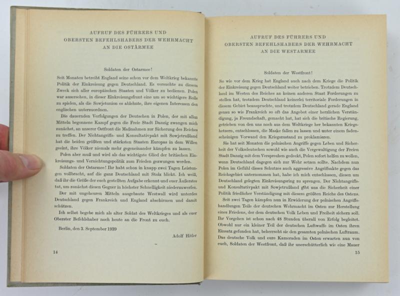 German WH Book 'Die Berichte des Oberkommandos der Wehrmacht 1940'