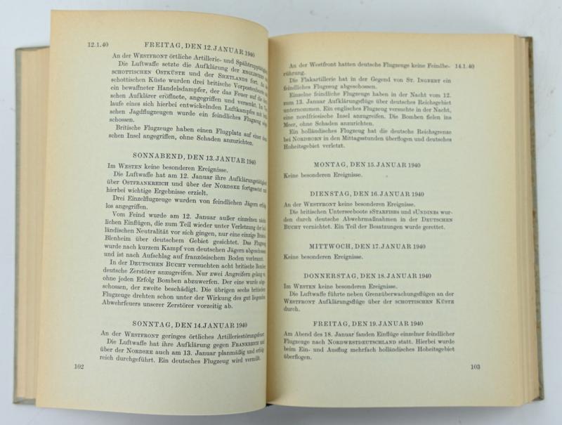 German WH Book 'Die Berichte des Oberkommandos der Wehrmacht 1940'