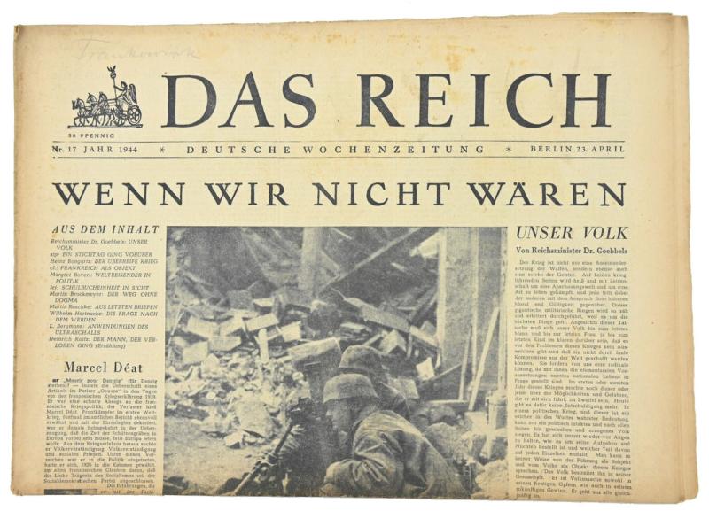 German Newspaper “Das Reich” 23 April1944