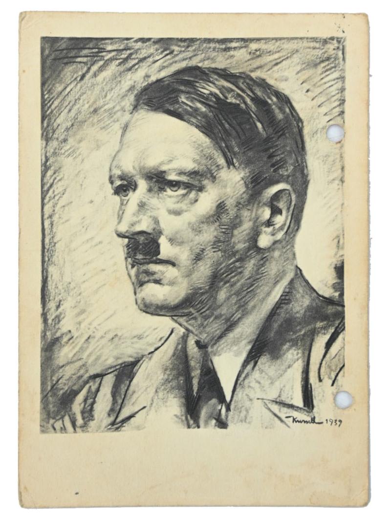 German Third Reich Postcard 'Adolf Hitler'