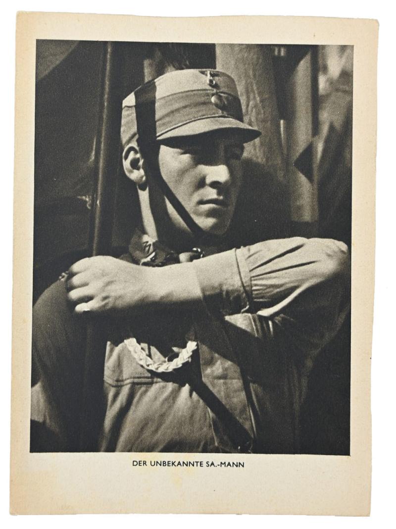 German Third Reich Postcard 'Der Unbekannte SA-Mann'