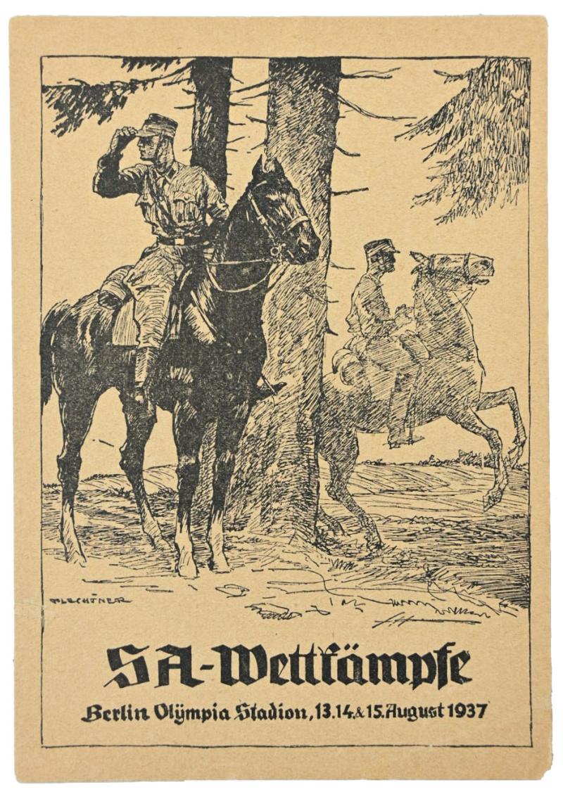 German Third Reich Postcard 'SA-Wettkampfe Berlin'