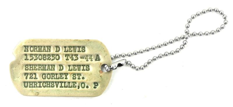 US WW2 Dog-Tag 'Norman D. Lewis'