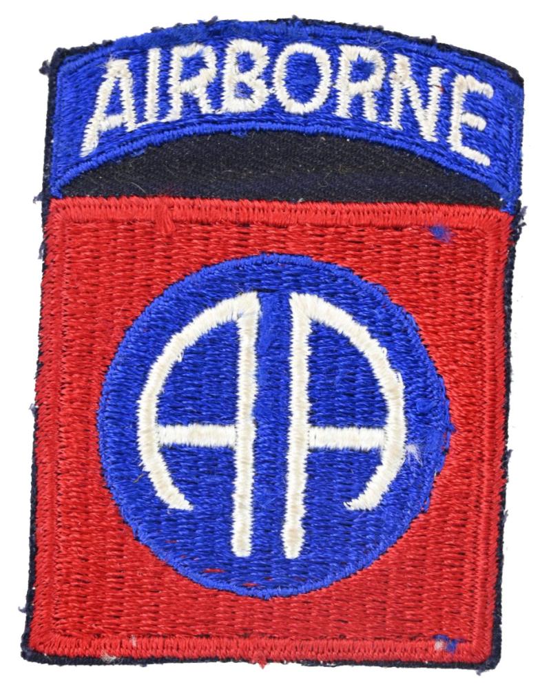 US WW2 82nd Airborne Division Black Center SSI