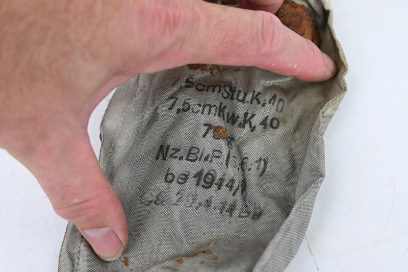 German WH Shell Powder Bag 7,5cm KWK40