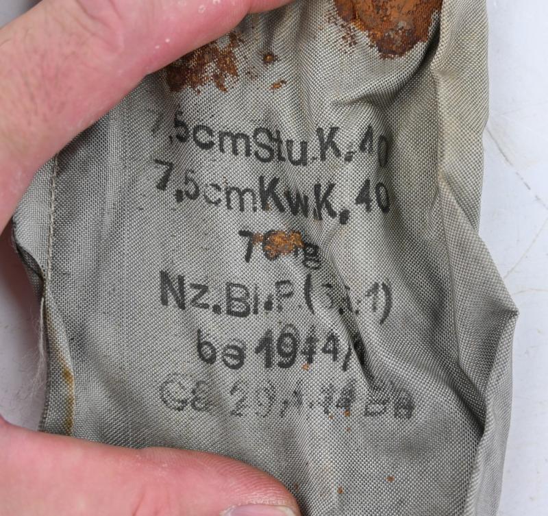 German WH Shell Powder Bag 7,5cm KWK40
