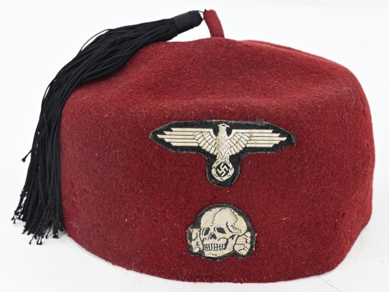 German Waffen-SS Maroon Red Fez