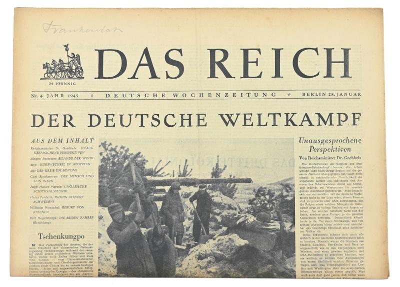 German Newspaper “Das Reich” 28 January 1945