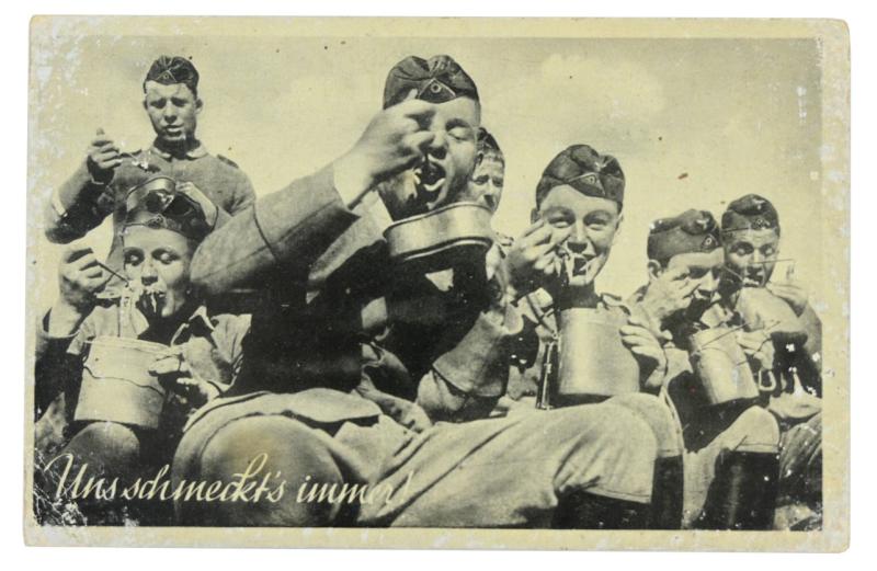 German WH Postcard 'Uns schmeckt's immer!'