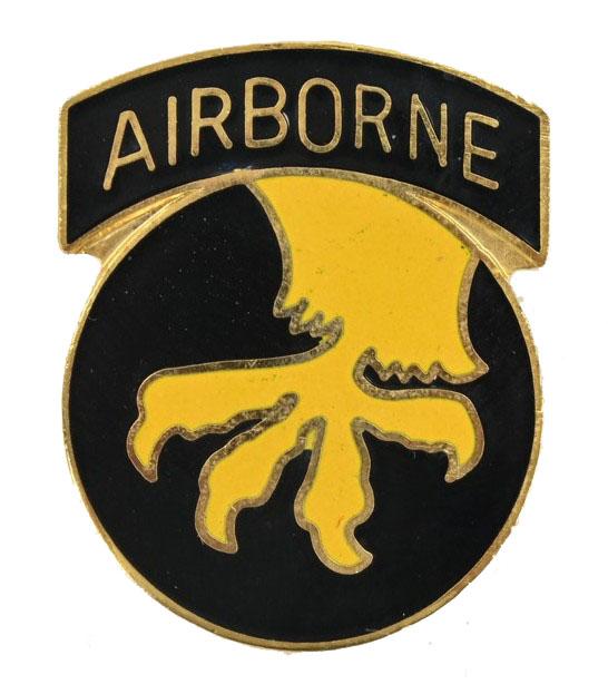 US Army 17th Airborne Division DUI Unit Crest Pin