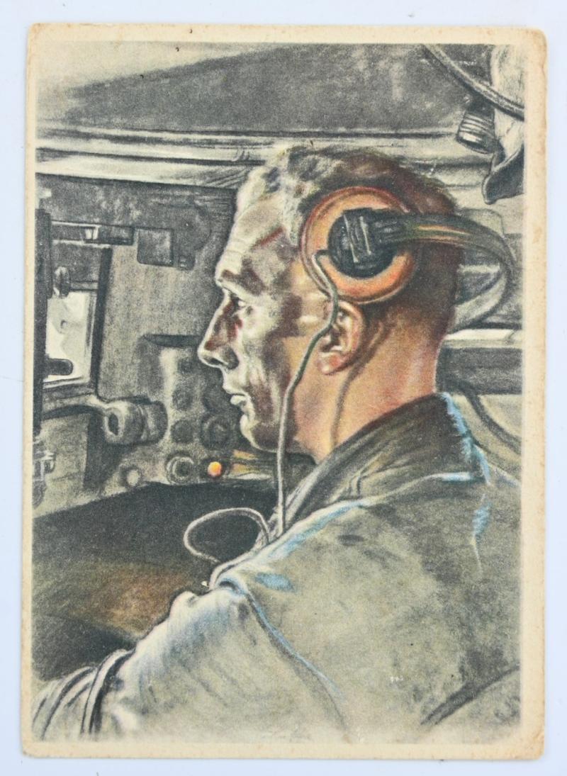 German WH Postcard 'Der Panzerfahrer'