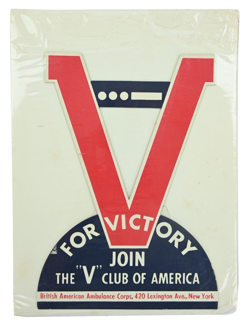 US WW2 'V for Victory' Sign