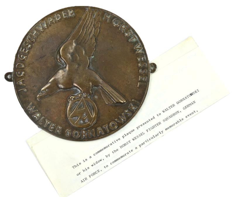 German SA Commemorative plaque for aircraft of the Horst Wessel squadron