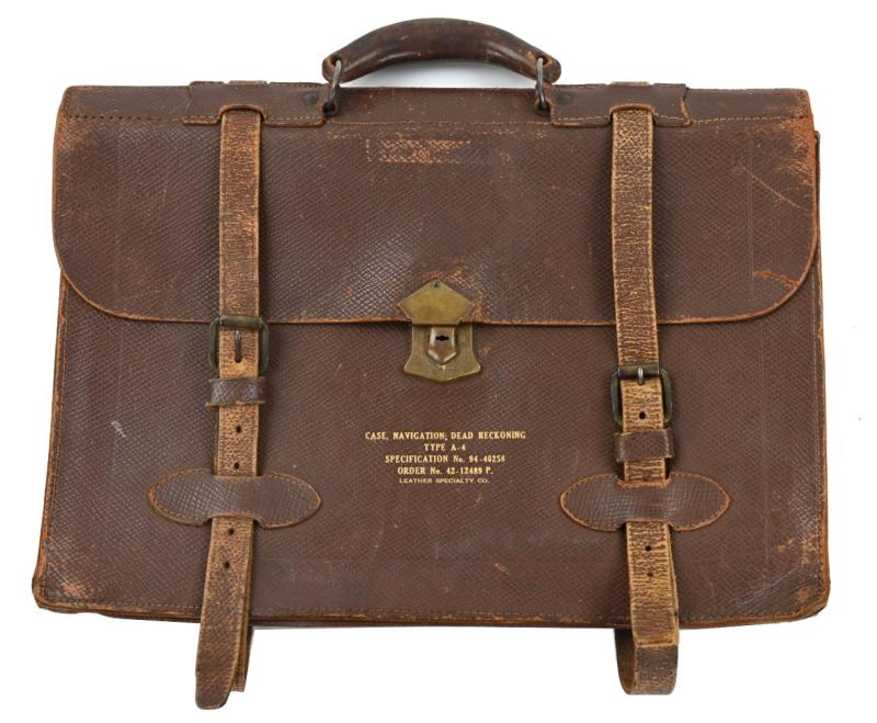 USAAF WW2 Type 4 Leather Navigation Case Dead Reckoning