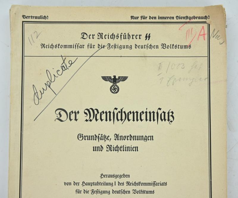 German Reichsführer-SS Intern Book 'Human Imprisonment'